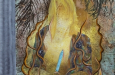 L’Île aux mimosas, Marc Molk, 2014, huile et acrylique sur toile, 162 x 130 cm