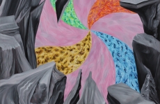 L’Aleph, Marc Molk, 2013, huile et acrylique sur toile, 130 x 97 cm