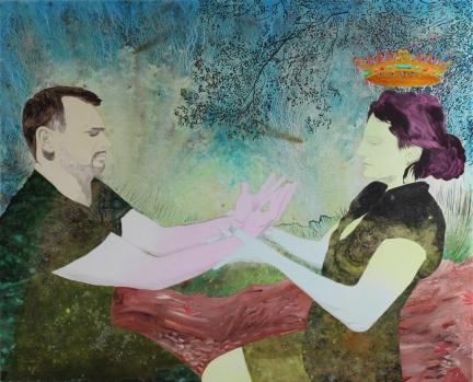 L’Esprit des vivants, Marc Molk, 2012, huile et acrylique sur toile, 130 x 162 cm
