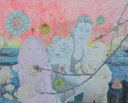 Présence du Japon, Marc Molk, 2010, huile et acrylique sur toile, 130 x 162 cm