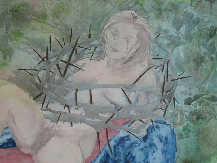 Detail / The sexual liberation, Marc Molk, 2008, oil and acrylic on canvas, 51,2 X 76,8 in