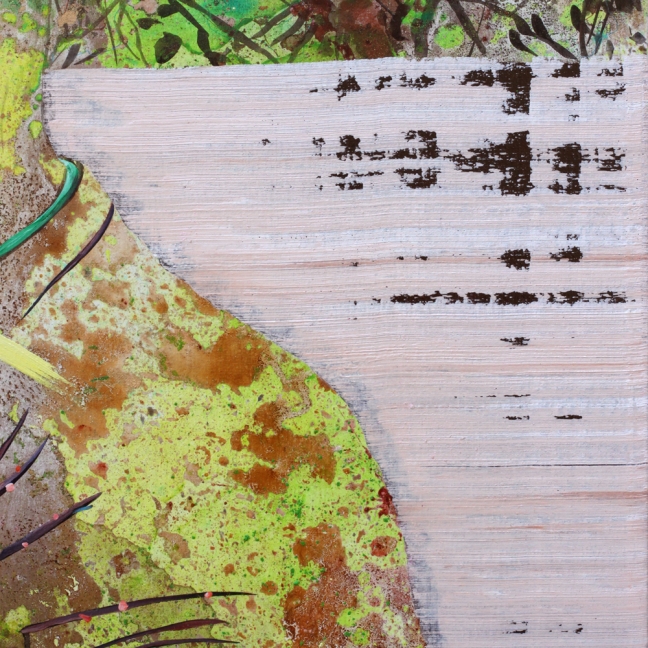 Détail / Tentative immobile de bien t'embrasser, Marc Molk, 2015, huile et acrylique sur toile, 162 x 130 cm