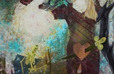 Fioretti d’une correspondance secrète, Marc Molk, 2015, huile et acrylique sur toile, 162 x 130 cm