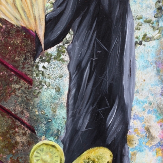 Détail / Fioretti d'une correspondance secrète, Marc Molk, 2015, huile et acrylique sur toile, 162 x 130 cm