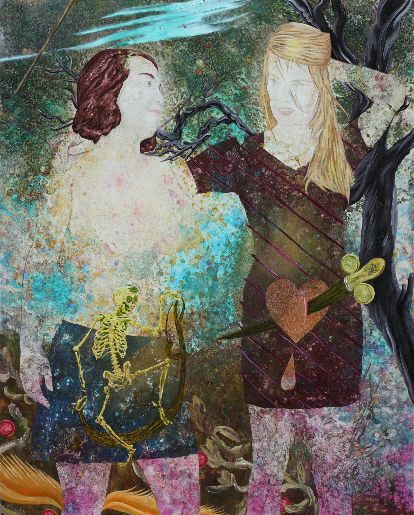 Fioretti d'une correspondance secrète, Marc Molk, 2015, huile et acrylique sur toile, 162 x 130 cm
