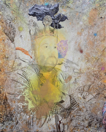 Still attemp to reign over France, Marc Molk, 2015, oil and acrylic on canvas, 63,8 x 51,2 in