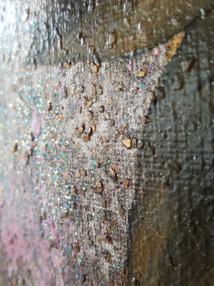 Detail / Honeymoon, Marc Molk, 2017, oil and acrylic on canvas, 25,6 x 19,7 in