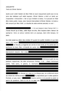 Amourette, Marc Molk / Texte de Olivier Steiner
