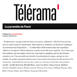 THE PONZI SCHEME in Télérama Magazine by Laurent Boudier