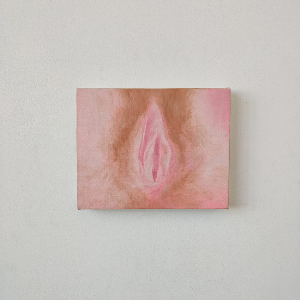 Chewing gum, Marc Molk, 2007, oil and acrylic on canvas, 9,5x7,5 in
